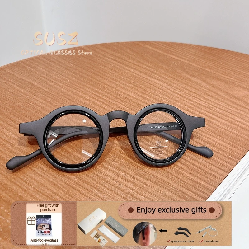 SUSZ  Trendy Rectangular Women Anti Blue Light Reading Glasses Lady Computer Glasses Anti Reflection Myopia Prescription Eyewear