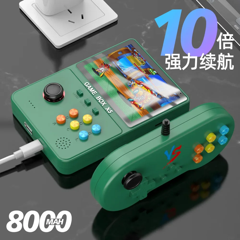 New 8,000 MAh Power Bank Game Console 2-in-1 32G Arcade GBA Nostalgic FC Children's Battle Projection