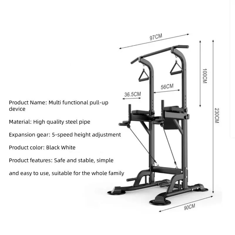 Multi Function Fitness Pull up Bar Strength Training Dip Stands Height Adjustable