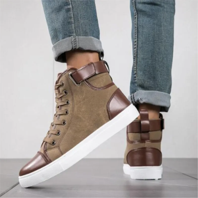 Sapatos esportivos de couro retro de alto nível masculino, tênis casual, tamanho grande, novo, vendendo, C1362