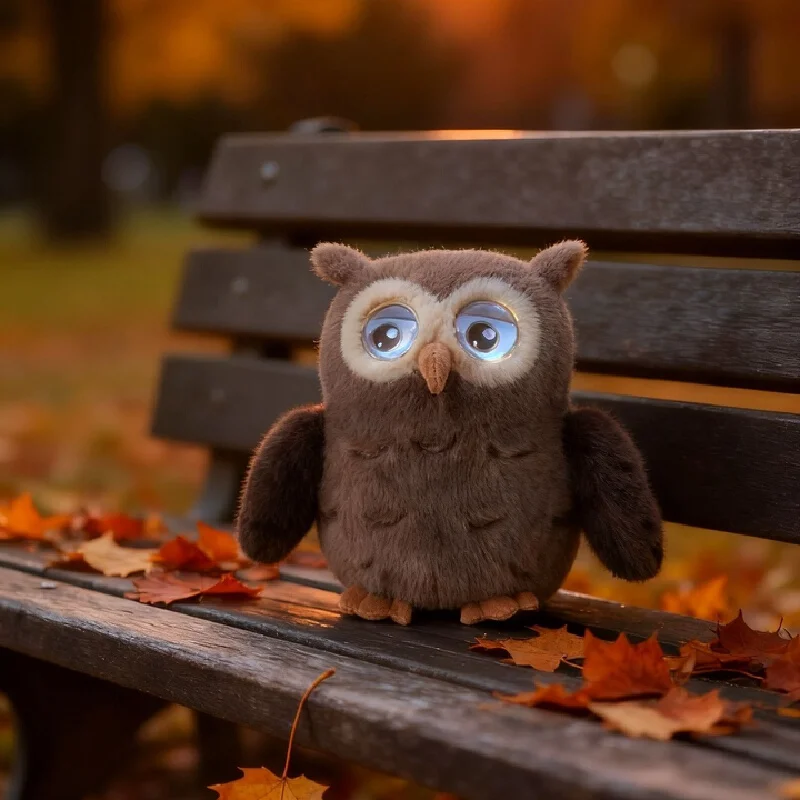 Emotional Response AI Owl  Plush Toy with Voice Interaction Bluetooth WiFi Connected Soothing Companion for All Ages