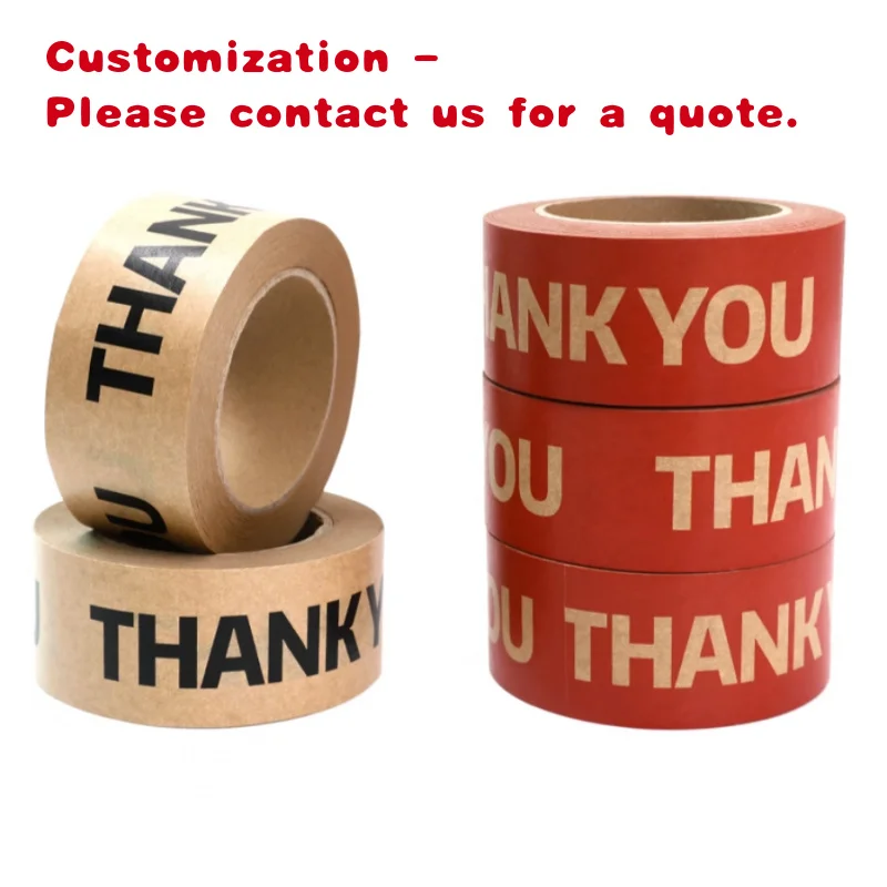 custom.Factory Direct Acrylic Adhesive Heavy Duty Kraft Paper Tape with Custom Printed Packaging & Carton Sea