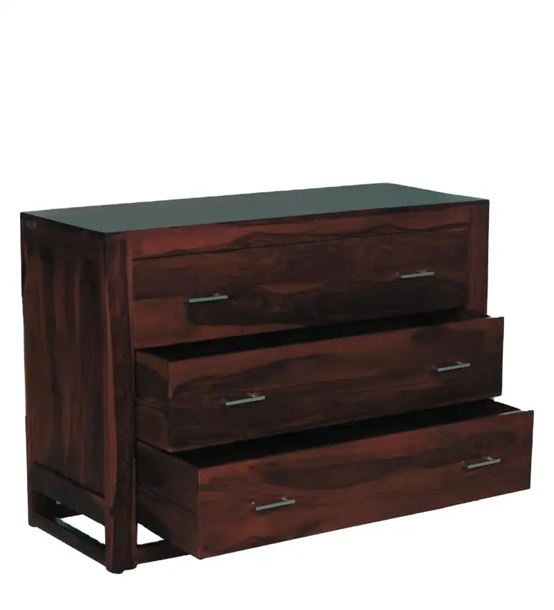 Z DU'S Modern Solid Wood Cabinet With 3-tier Storage, Natural Wood Grain, Elegant And Practical, High-quality And Eco-friendlyZ