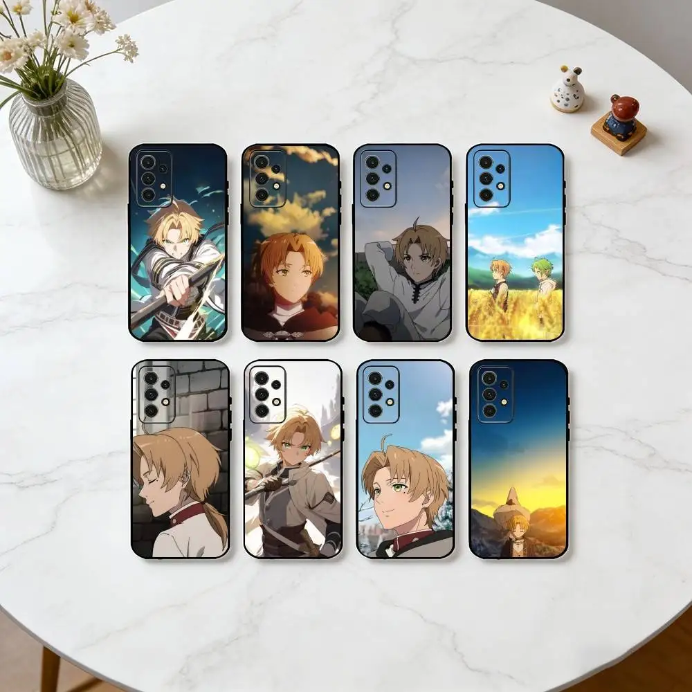 R-Rudeus Greyrat Anime Character  Phone Case For Samsung S25,S24,S21,S22,S23,S30,Ultra,S20,Plus,Fe,Soft Silicone Black Cover