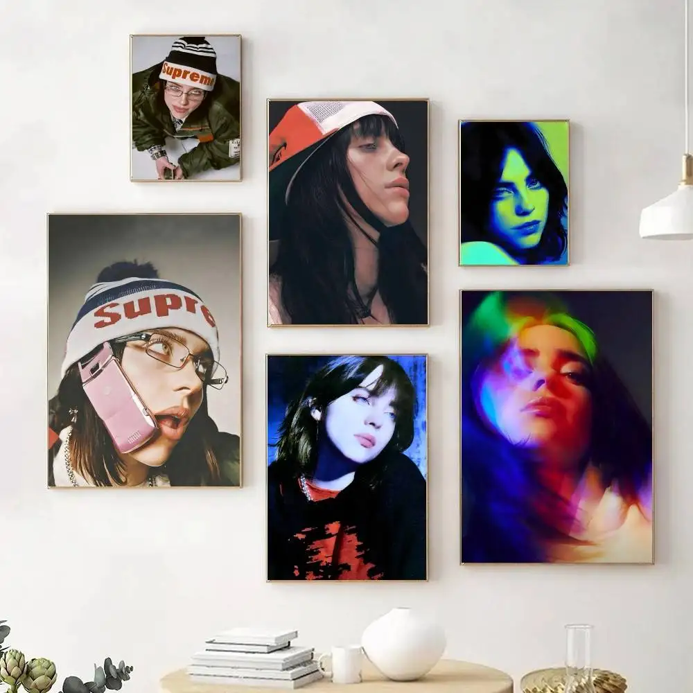 Hot Singer Cool Girl B-Billies Poster Self Adhesive Waterproof Ideal For Living Room Bedroom Bar Decoration