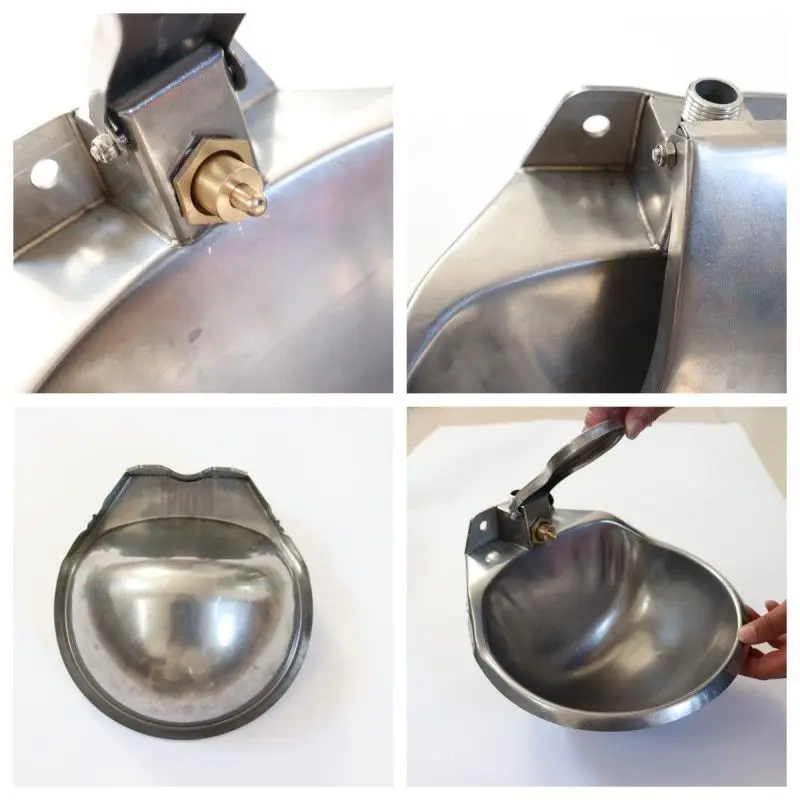 Cattle Drinking Bowl Drinking Tank Stainless Steel Enlarged And Thickened 304 Cattle Semi-automatic Drinking Enlarged Copper Wat