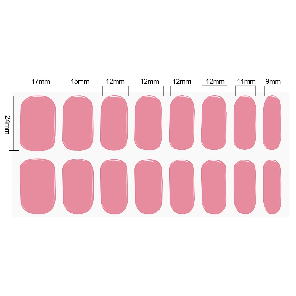 Nude semi-cura gel prego envolve adesivo de longa duração uv lâmpada led decalque francês capa completa rápida manicure decoração adesivos