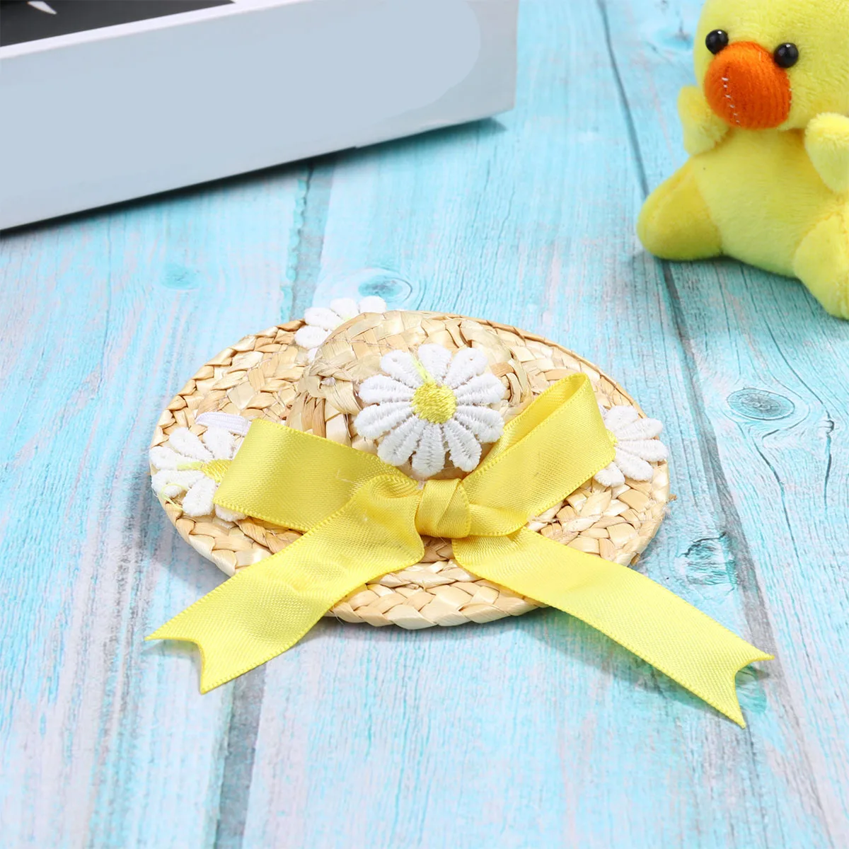 

1Pcs Pet Straw Hat Xs Chrysanthemum Pattern Soft Comfortable Cat Woven Hat Photo Prop Party Sun Block Straw Woven Cap