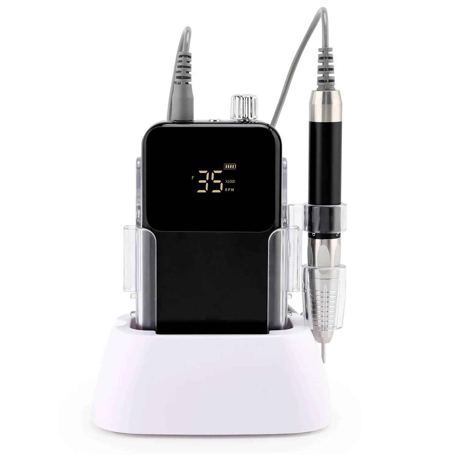 신제품 85W 충전식 휴대용 브러시리스 네일 파일 35000 RPM 무선 전문가용 브러시리스 매니큐어 드릴 머신