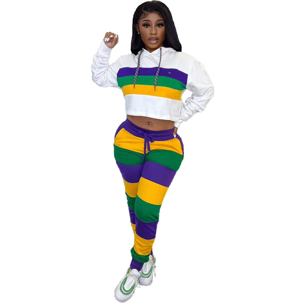 Women Mardi Gras Hoodie 2 Piece Set Outfits Ladies New Orleans Mardi Gras Wear Apparel Clothin For 2025 Wholesale