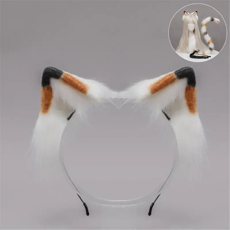 Gatos orelhas headbands ajustável macio pelúcia hairband acessório cabelo para crianças adul y166