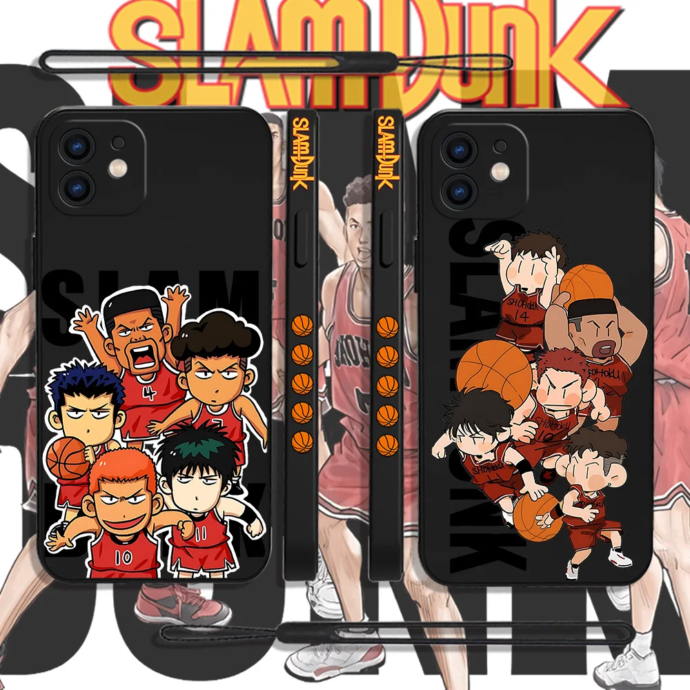 

Japan Hot Anime Slam Dunk Case For OPPO Realme 11 10 9 9i 8 7i 6 Pro Plus C31 C35 C11 C12 C15 C20 C21Y C25 Cover With Hand Strap