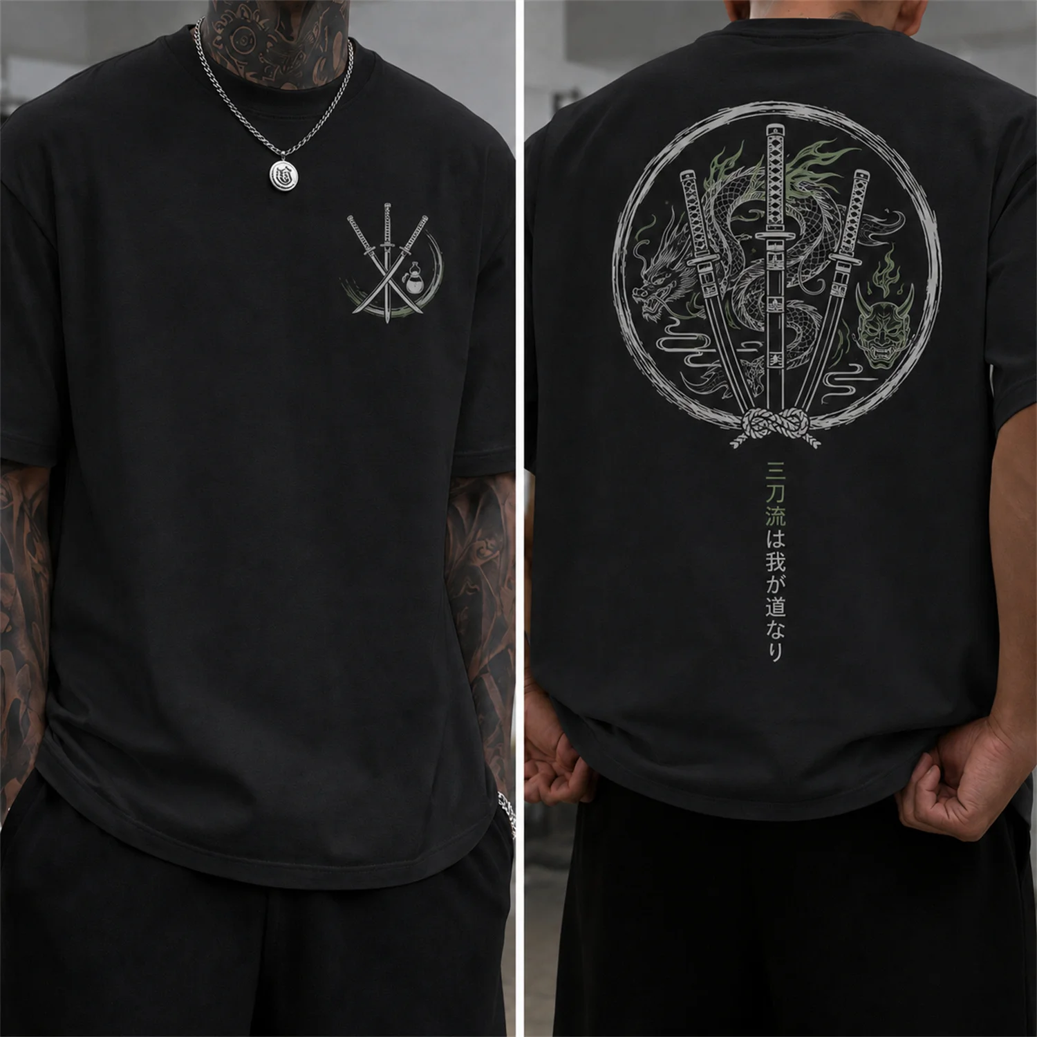 Men One Piece Roronoa Zoro Cotton T Shirt Three Sword Style Anime Graphic Tee Short Sleeve Y2K Streetwear Top
