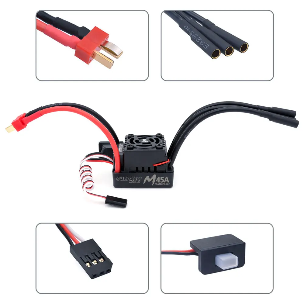 Surpass Hobby M2838 M2845 Combo motore Brushless impermeabile con M35A M45A ESC per Wtloys Remo 1/12 1/14 1/16 1/18 RC Car Boat