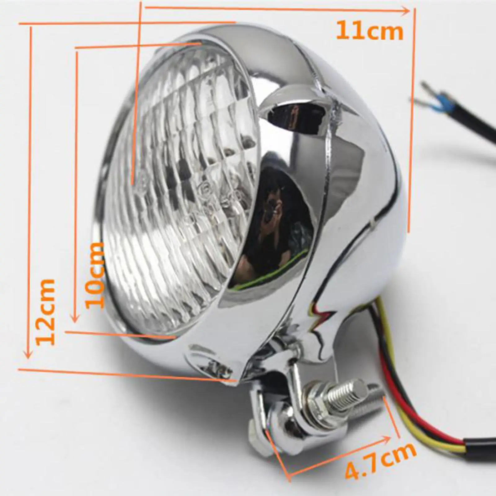 Aluminum Headlight Lamp Light for Cafe Racer Bobber Custom Chopper #1