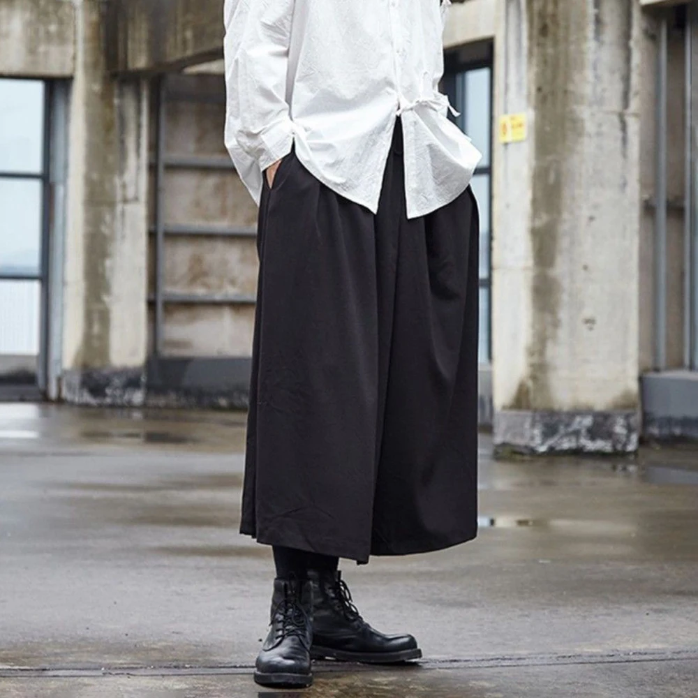 

Xs-5xl Y2k Dark Plain Skirt Pants Spring Genderless Streetwear Fashion Youth Outdoor Versatile Casual Pants Unisex 2026 New