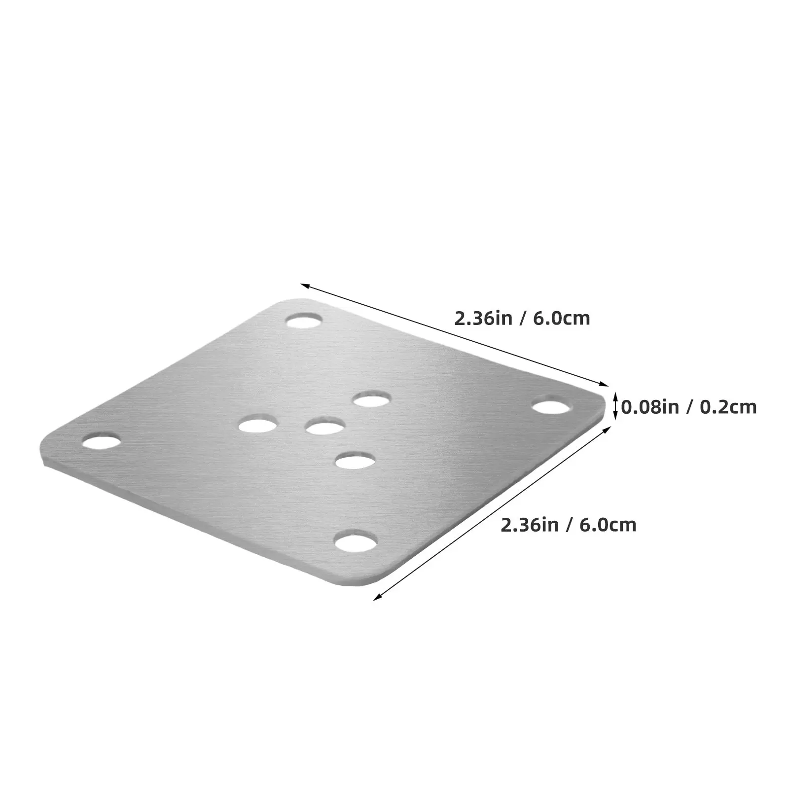 10Pcs Furniture Leg Fixing Plate 2.36x2.36 Inch Metal Bracket for Sofa Table Bed Floor Protection Quiet Support Flat Mounting