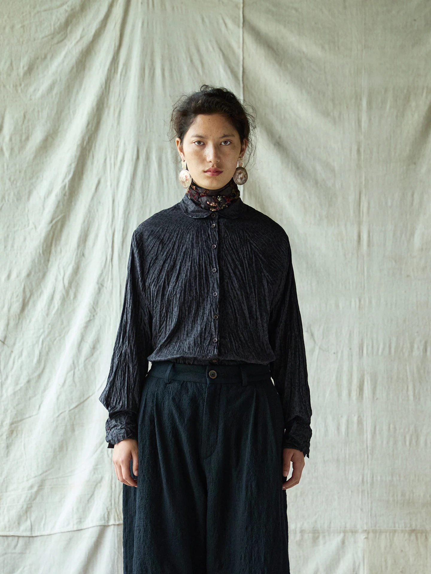 

Женская повседневная футболка из чистого хлопка с цветочным принтом в винтажном стиле, премиум-качество, французский дизайн, длинный рукав