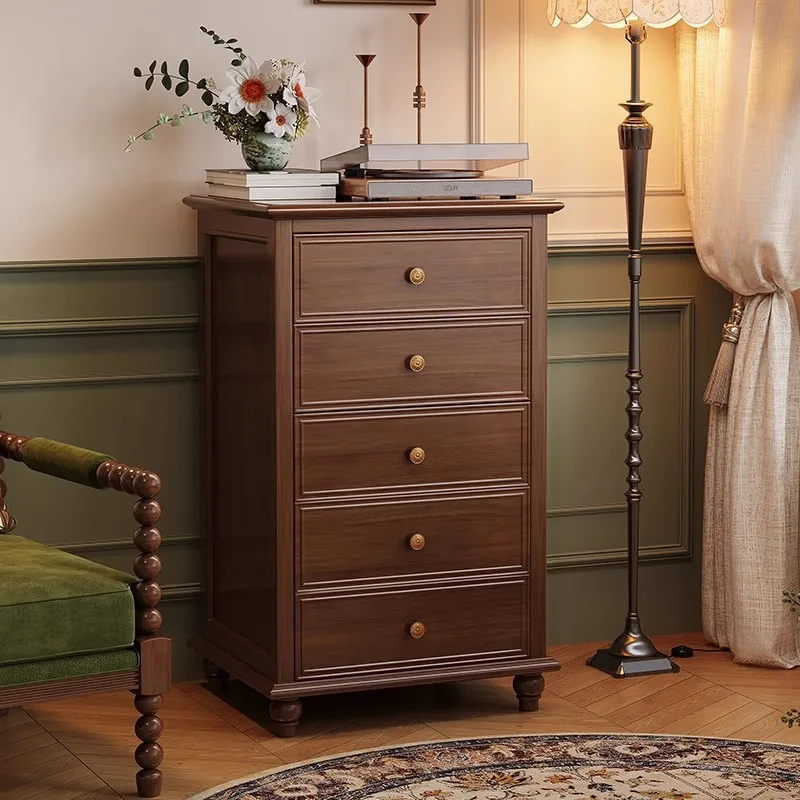 Solid Wood Nightstand with Hidden Safe – Biometric Fingerprint & Digital Keypad Lock, Smart Bedside Table Storage Cabinet