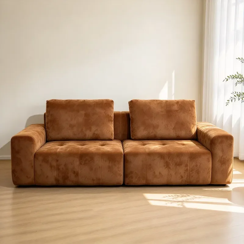 High-end Fabric Cloud Vacuum Sofa Minimalist Style Compressed Foam Sofa in a Box Upholstery Compression Couch for Home Use
