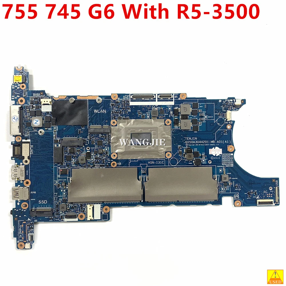 HSN-I31C L62295-601 L62296-601 For HP EliteBook 755 745 G6 Laptop Motherboard With R7-3700 CPU 6050A3044201 100% Working