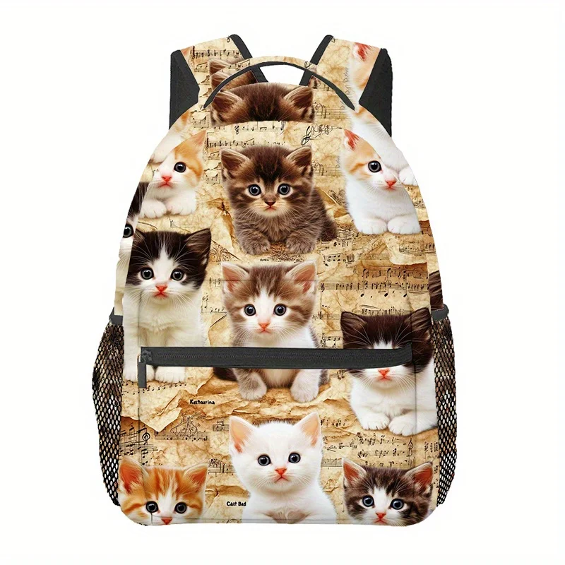 

Cute Kitten Backpack Lightweight Travel Daily Use Bag with Adjustable Straps for Work School Beach Cat Backpack