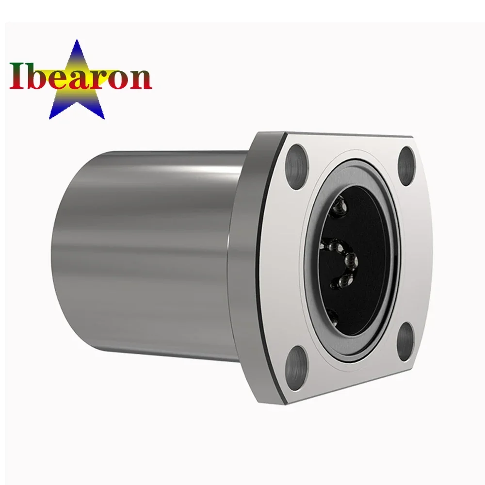 2PCS LMH6UU LMH8UU Standard Type Two Side Cut Flanged Linear Motion Ball Bearing Seals On Both Side High Quality Resin Retainer