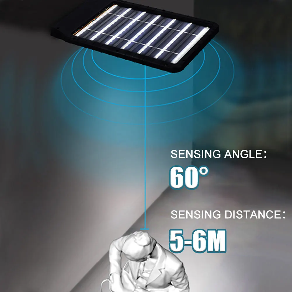 Powerful 30W 98LED Sensor Solar Street Light Strong Outdoor IP65 Waterproof Hunman Body Induction Garden Lamp Built-in Battery