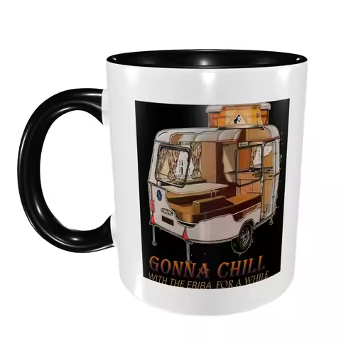 CHILLING WITH ERIBA Mug Funny Ceramic Coffee Cups Tea Mugs Milk Cup Drinkware Gift for Friends