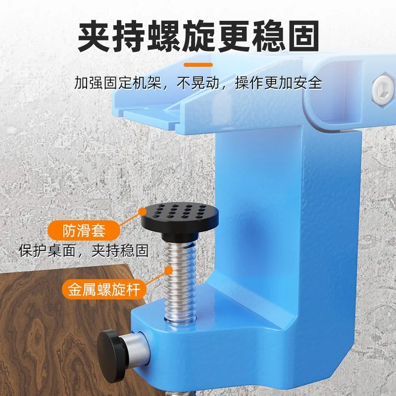 360 Degree Rotatable Drill Stand, All-angle Adjustable Aluminum Bracket, 38-43mm Clamping Holder for Handheld Electric Drill