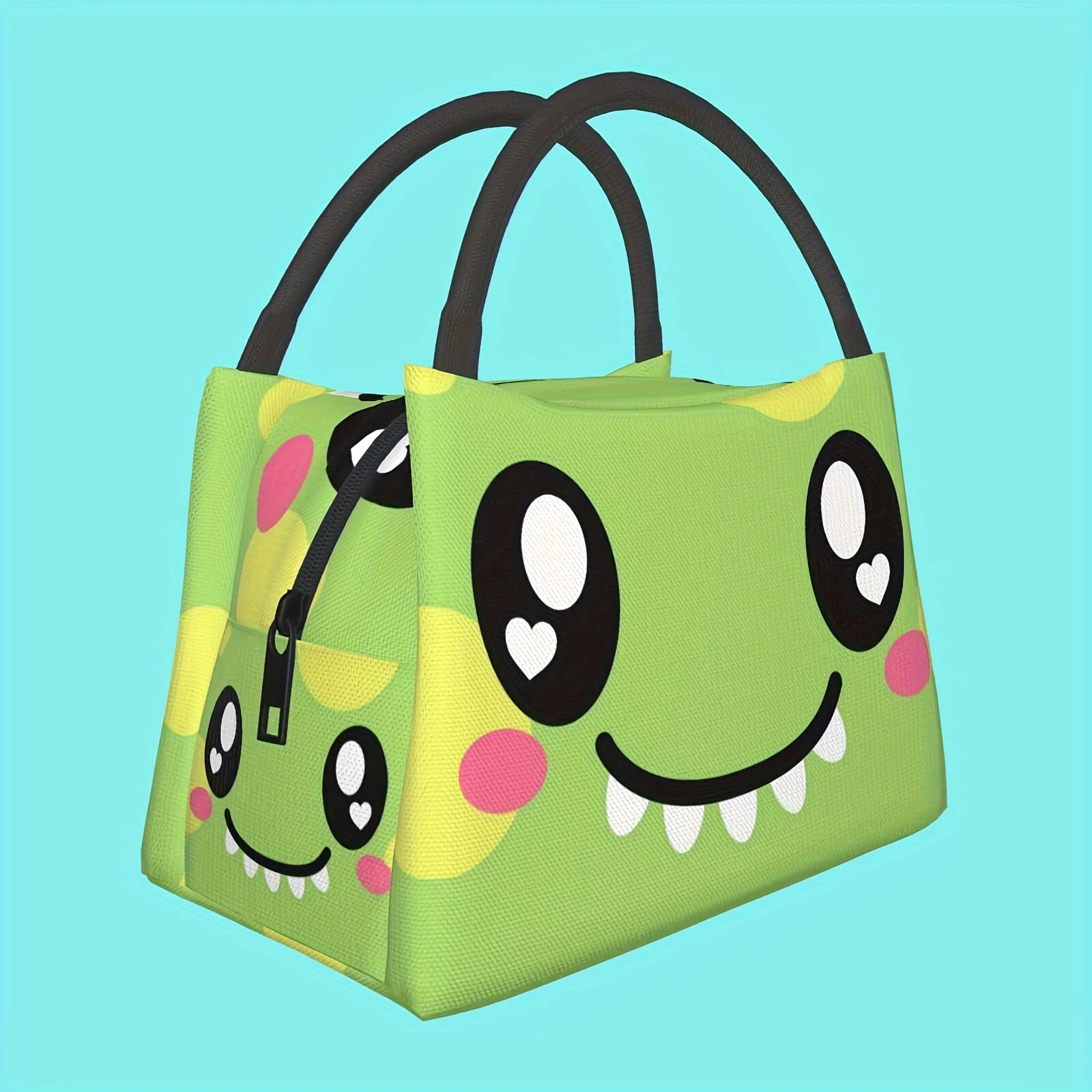 1pc Animal Monster Pattern Portable Reusable Cooler Bag Cooler Bag Insulated Lunch Bag for Camping Picnic Beach