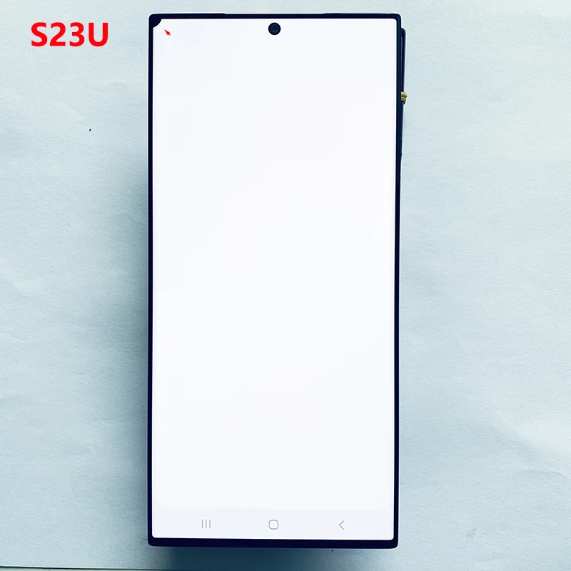 SUPER AMOLED S23U LCD For Samsung S23 Ultra 5G S918E S918B S918U LCD Display Touch Screen With Frame Digitizer Assembly With Dot