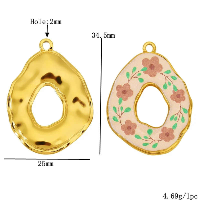 3pcs Stainless Steel Colorful Enamel Sunrise/Sunset Charms Pendants for DIY Bracelets Jewelry Earrings Making Accessories