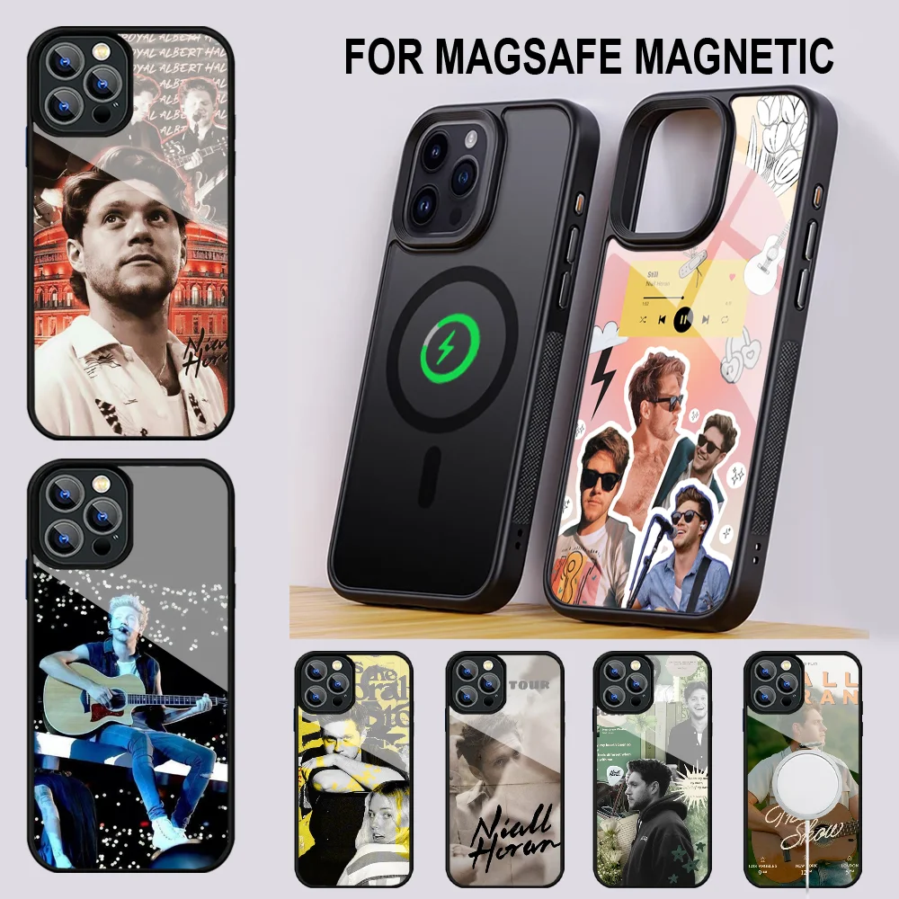 

Singer N-Niall H-Horan Phone Case For IPhone 16 15 14 13 Pro Max 11 12 Mini Alex Mirror For Magsafe Wireless Charging Cover