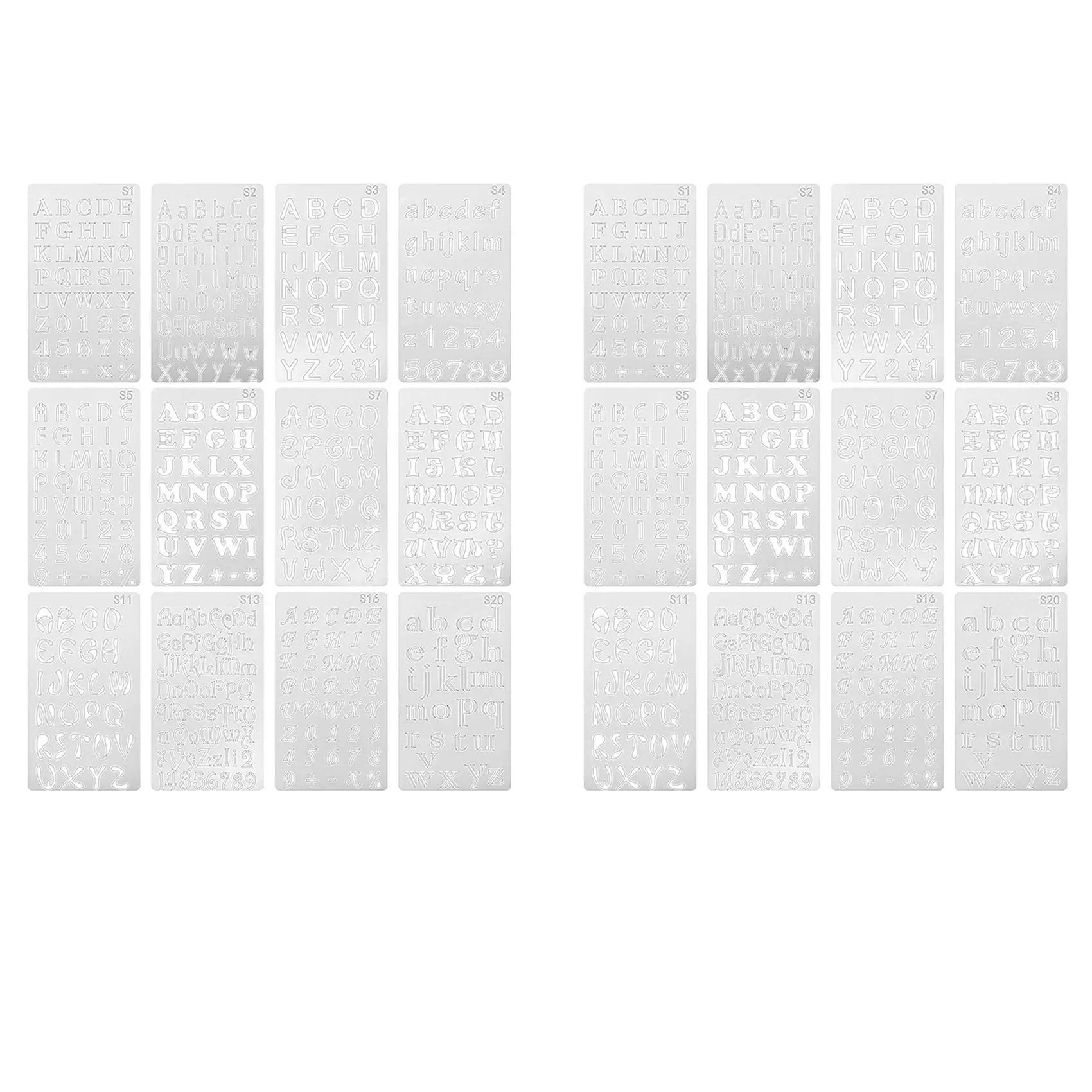 Exquisite-24 Pcs Alphabet Stencils Reusable Letter Painting Stencils Plastic DIY Drawing Spraying Scale Templates