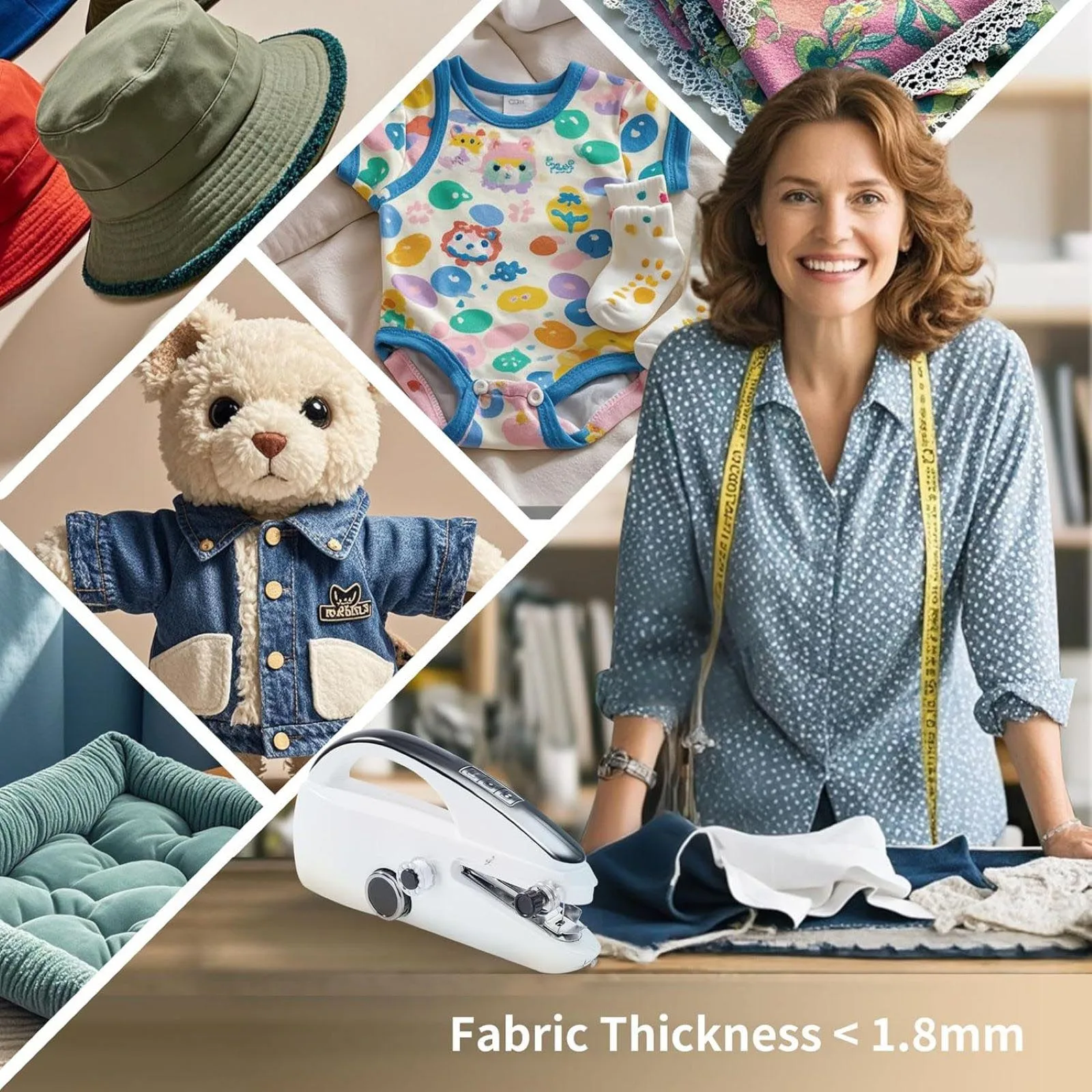 1 Set Macchina da cucire portatile USB elettrica Abiti pratici Strumenti da viaggio per la casa Rammendo automatico Macchine per sartoria Artigianato manuale