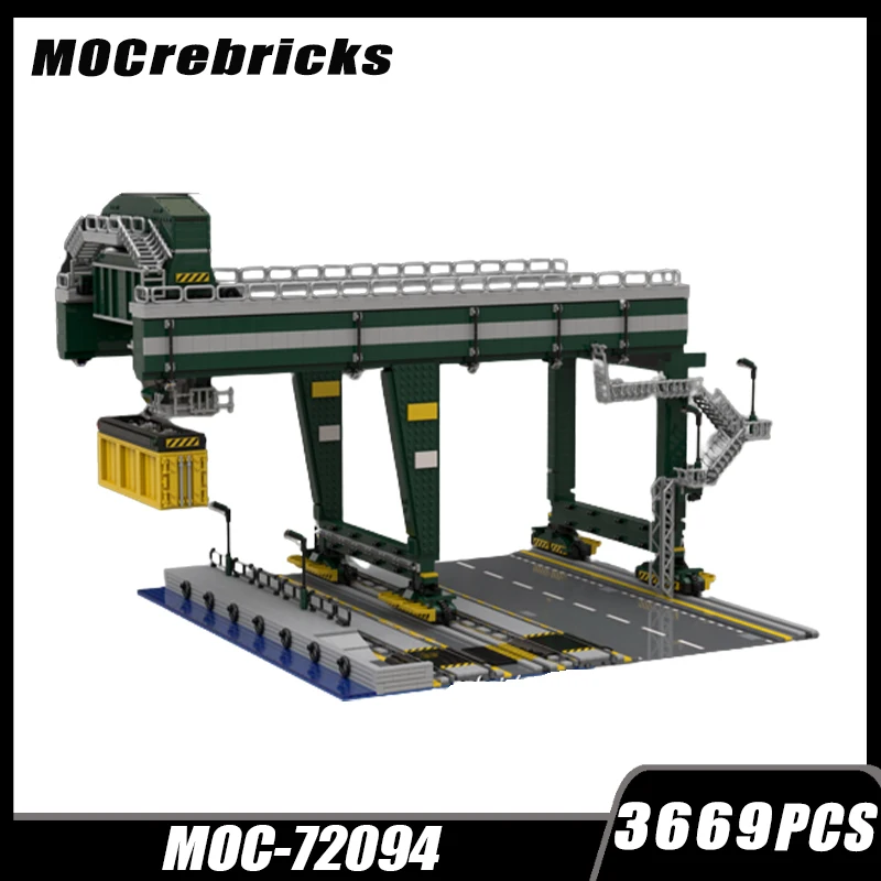 

Modular Series Customized 3669PCS City Hot Selling Street View Moc Container Crane DIY Creative Idea Children Brick Toy Xmas Gif