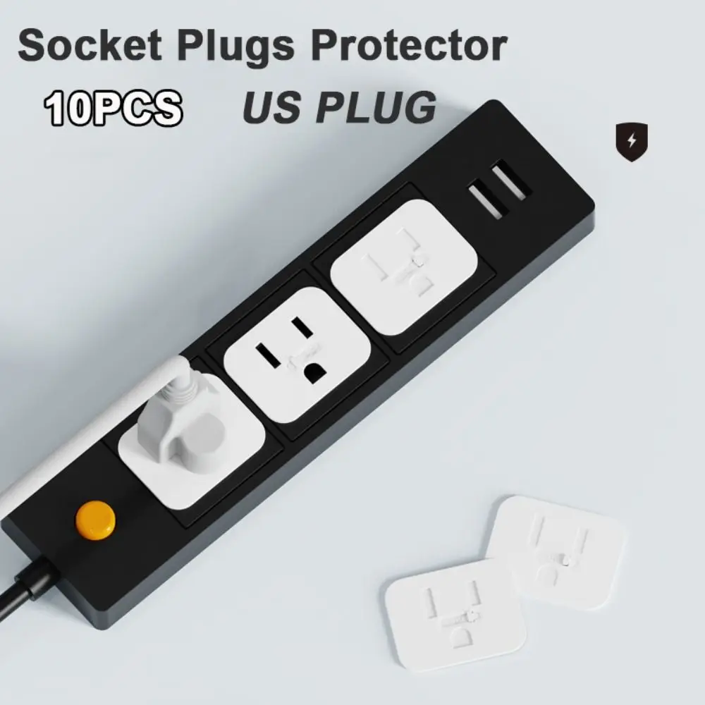 

10Pcs New US Standard Plugs Protector Anti Electric Lock Plug Guard Unisex Safety Power Cover