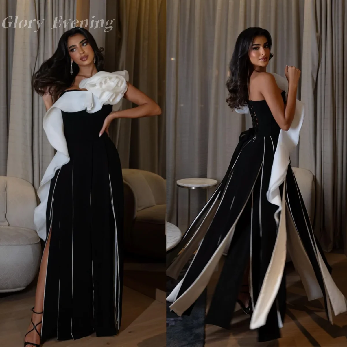 

Elegant Prom Dress A-line One-shoulder Evening Ball Dress Jersey Ruched Bespoke Saudi Arabia Occasion Gown For Woman Custom 2024