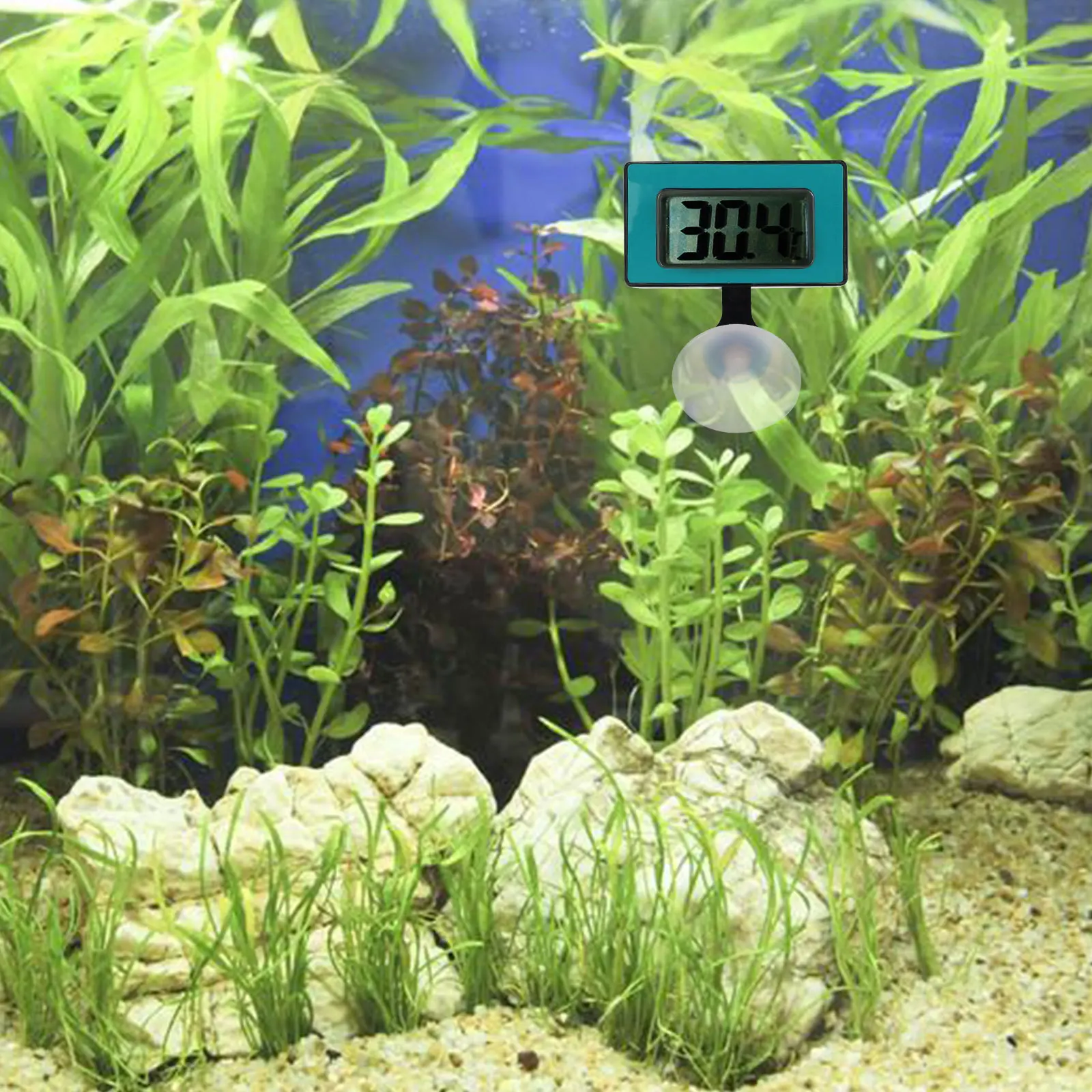 

Digital Aquarium Thermometer ABS Waterproof Gauge for Fish Tank Reptile Box Temperature Measuring Device Indoors Pet Supplies