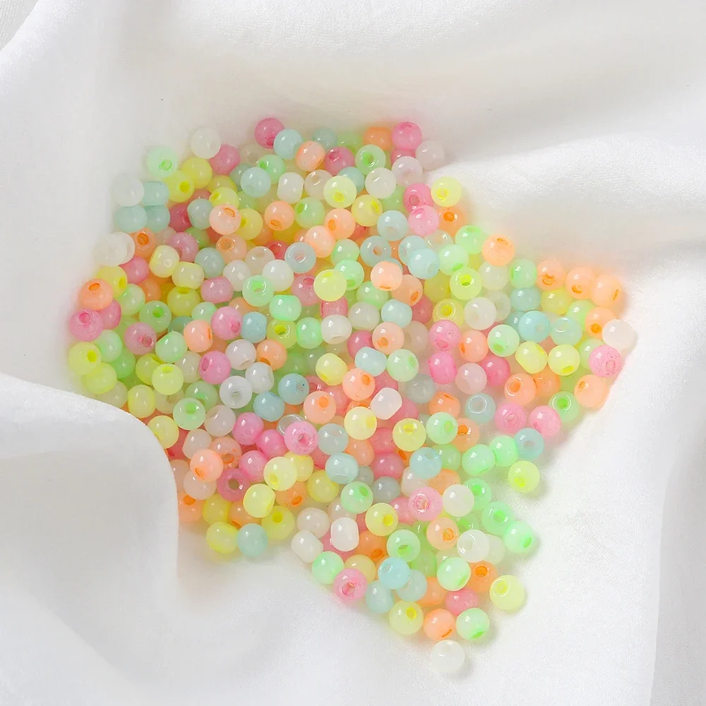 200 pz 4mm rotondo occhio di gatto perline di vetro distanziatore colorato perline allentate per artigianato fai da te ornamento che fa trovare accessori