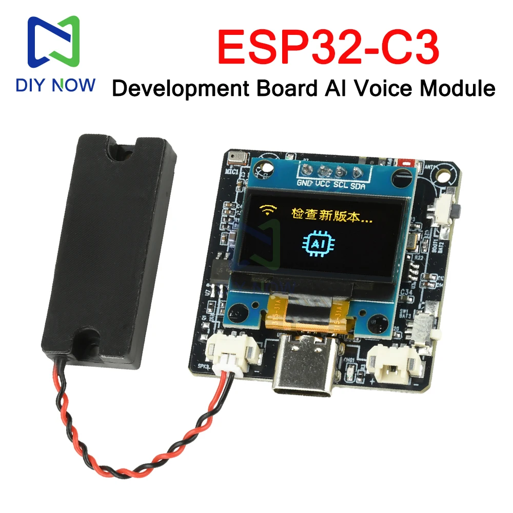 ESP32-C3 placa de desenvolvimento de tela de 0,96 polegadas módulo de voz conversa AI para Xiaozhi para Deepseek para modelos Doubao Qwen AI