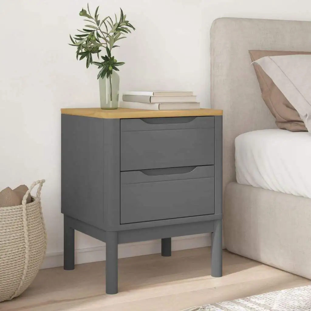 Z DU'S Modern Solid Wood Bedside Table, Double-drawer Storage, Low-key And Elegant, Suitable For Various ScenariosZ