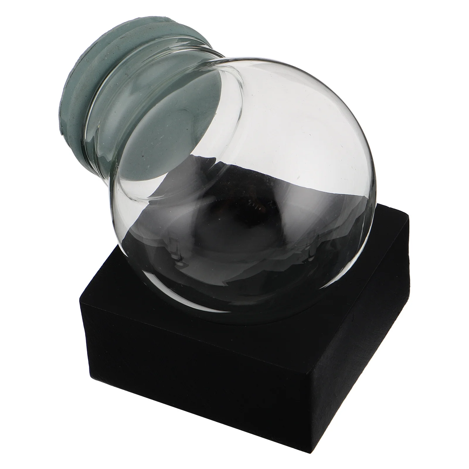 

Empty Glass Snow Globe DIY Kit Creative Wooden Base Craft Project Holiday Decoration Snow Globe Making Accessory