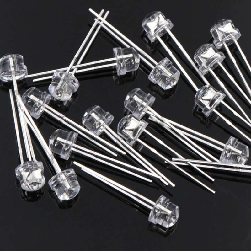 1000pcs 5mm Straw Hat  Led Diodes Emitting  Assortment Micro Lamp Electronic Project Kit  for Science Experiment  Circuit Board