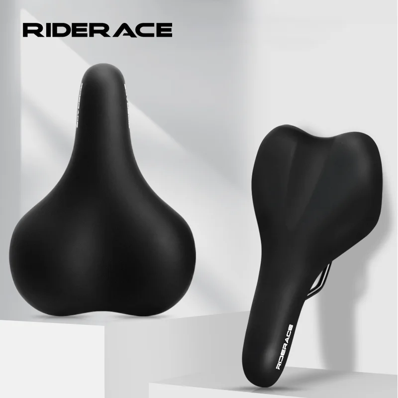 Bicycle Saddle Widen Thicken Ergonomic Soft MTB Mountain Road Bike Seat Shock Absorbing Comfortable Pu Leather Cycling Cushion