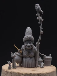 Unassambled 1/32 ancient fantasy officer soldier stand Resin figure miniature model kits Unpainted