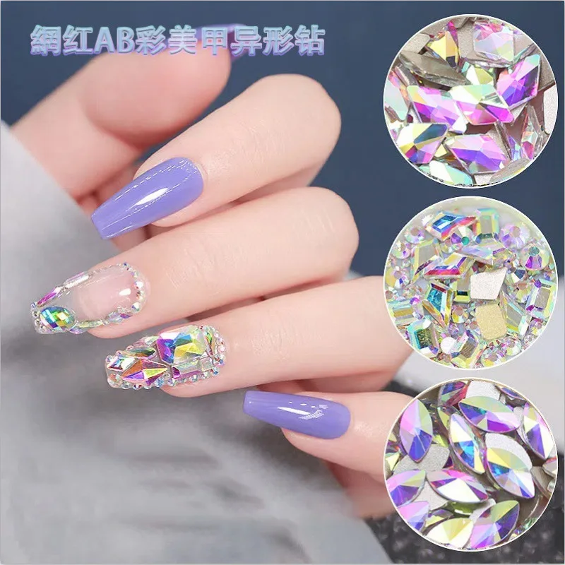 Breloque à ongles 20Pec, maquillage de beauté, diamant brillant, cristal, gemmes diverses formes, bricolage, accessoires de décoration pour Nail Art