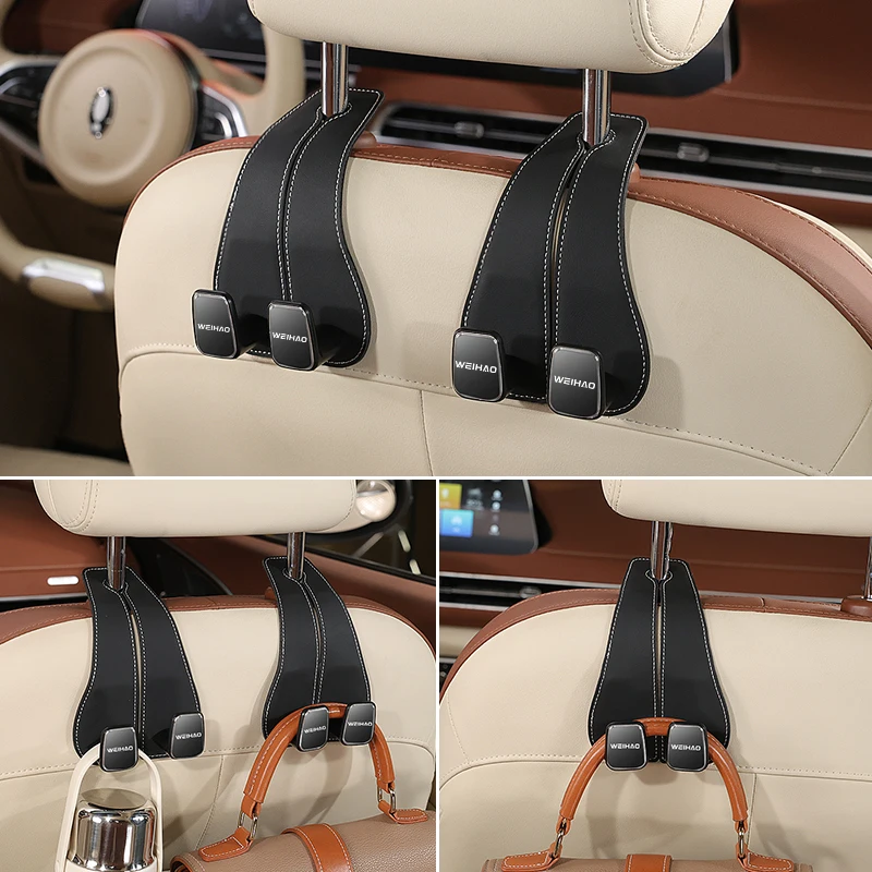 Weihao Обновление для увеличения крючка Подвесная сумка Подвесная бутылка для воды Крючок на спинку автомобильного сиденья Автомобильный передний крючок Двойной крючок Предметы для хранения