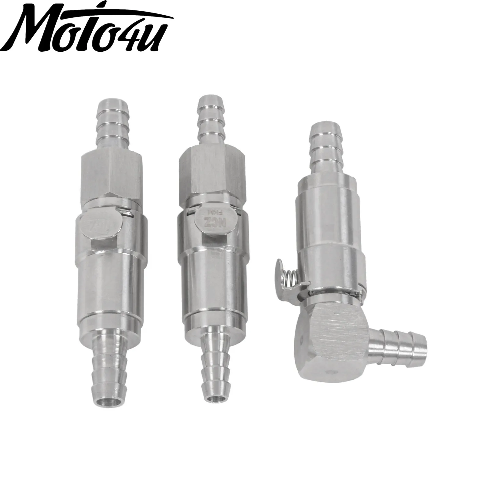 Quick Release Non Drip 6mm 8mm Motorcycle Race Fuel Coupler Connector Shut-Off Valve Petrol Hose Fuel Line Hose Interface